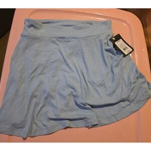 Girls Light Blue Ribbed Knit Skort Elastic Waist Casual Size Unknown